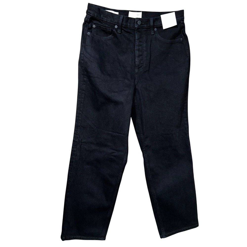 Universal Thread Womens Highest Rise Straight Leg Jeans Black Size 12 NEW